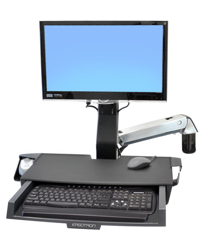 Bild von Ergotron StyleView Sit-Stand Combo Arm with Worksurface 61 cm (24&quot;) Wand
