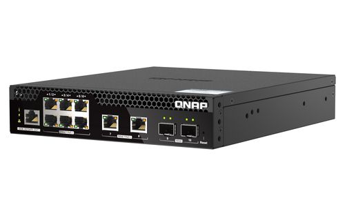 Bild von QNAP QSW-M2106PR-2S2T Netzwerk-Switch Managed L2 10G Ethernet (100/1000/10000) Power over Ethernet (PoE) 1U Schwarz