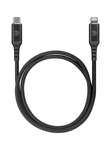 Bild von DEQSTER Ladekabel Lightning auf USB-C, 1m, Schwarz, MFI zertifiziert