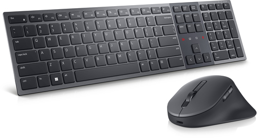 Bild von DELL KM900 Tastatur Maus enthalten RF Wireless + Bluetooth AZERTY Französisch Graphit