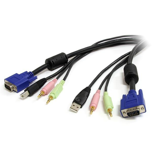 Bild von StarTech.com 1,8m 4-in-1 USB VGA KVM Kabel mit Audio