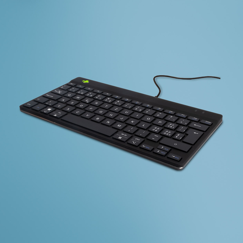 Bild von R-Go Tools Ergonomische Tastatur R-Go Compact Break, kompakte Tastatur mit Pausensoftware, QWERTZ (CH), Kabelgebunden, Schwarz