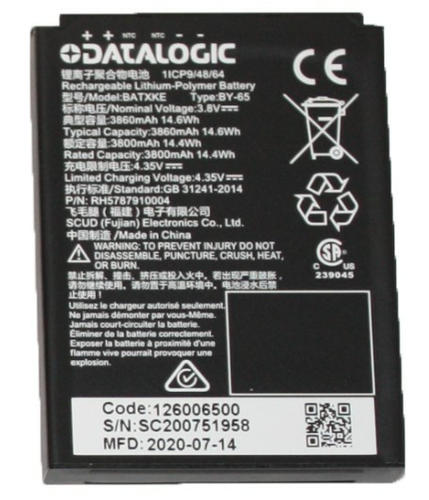 DATALOGIC - Handheld-Batterie - 1 x Lithium-Ionen 3800 mAh - für Memor K (94ACC0311)