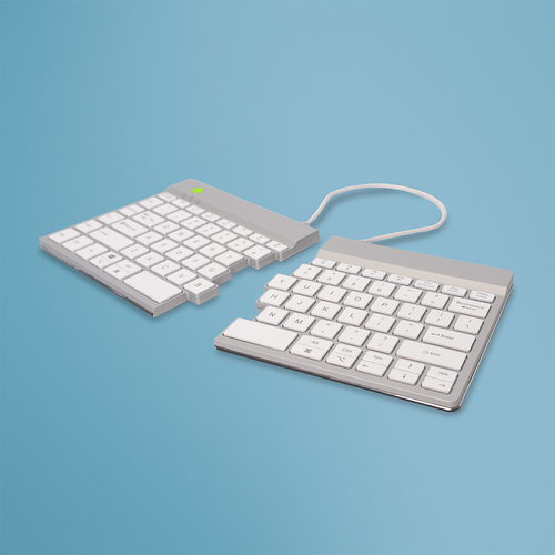 Bild von R-Go Tools Split Ergonomische Tastatur R-Go Break mit Pausensoftware, ergonomische geteilte Tastatur, QWERTY (US), kabellos, weiß
