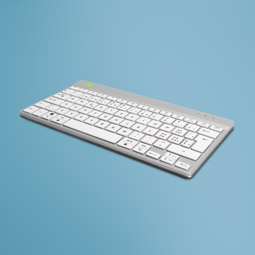 Bild von R-Go Tools Ergonomische Tastatur R-Go Compact Break, kompakte Tastatur mit Pausensoftware, QWERTZ (CH), Bluetooth, Weiß