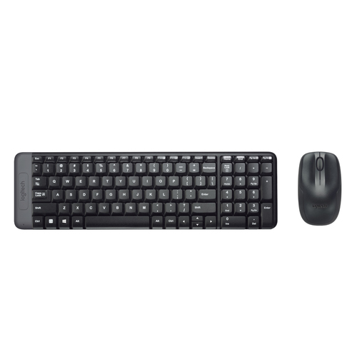 Bild von Logitech Wireless Combo MK220 Tastatur Maus enthalten Büro RF Wireless QWERTY Italienisch Schwarz