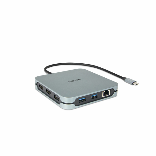 DICOTA USB-C 10-in-1 Docking Station 8K HDMI PD 100W silver