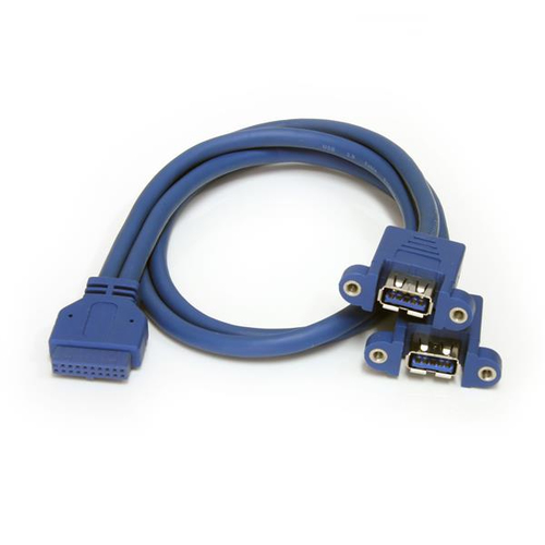 Bild von StarTech.com 2 Port USB 3.0 Pinheader Kabel - USB A auf Mainboard Header Kabel - Bu/Bu