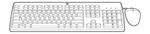 Bild von HPE 672097-103 Tastatur Maus enthalten USB QWERTY Schwedisch Schwarz