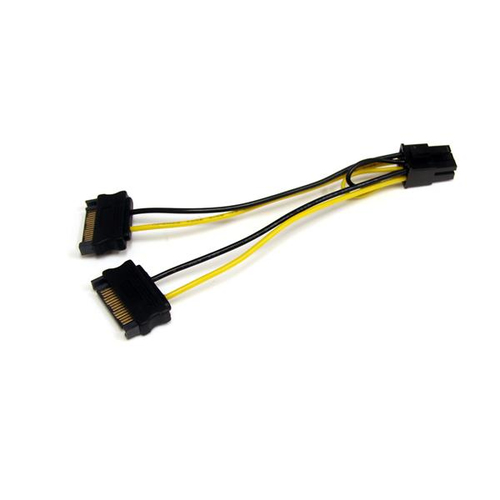 Bild von StarTech.com 15cm SATA Strom auf 6 pin PCI Express Grafikkarten Stromkabel - PCIe Y-Kabel Adapter