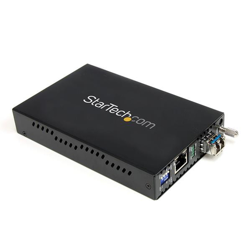 Bild von StarTech.com Gigabit Ethernet Single Mode LWL / Glasfaser LC Medienkonverter 40 km