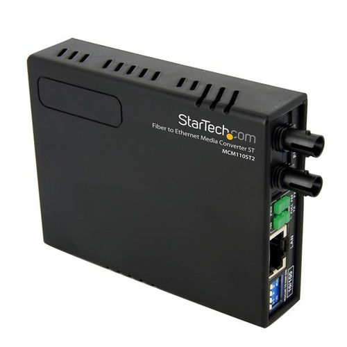 Bild von StarTech.com 10/100 Mbit/s Fast Ethernet Multimode ST LWL / Glasfaser Kupfer Medienkonverter - 2km