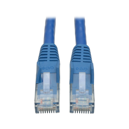 EATON TRIPPLITE Cat6 Gigabit Snagless Molded UTP Ethernet Cable RJ45m/M Blue 12 ft. 3,66m