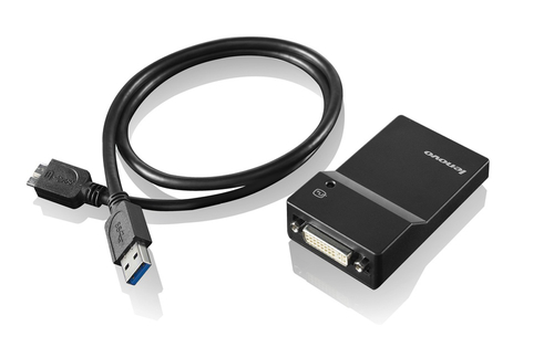 Bild von Lenovo USB 3.0 - DVI/VGA USB-Grafikadapter 2048 x 1152 Pixel Schwarz