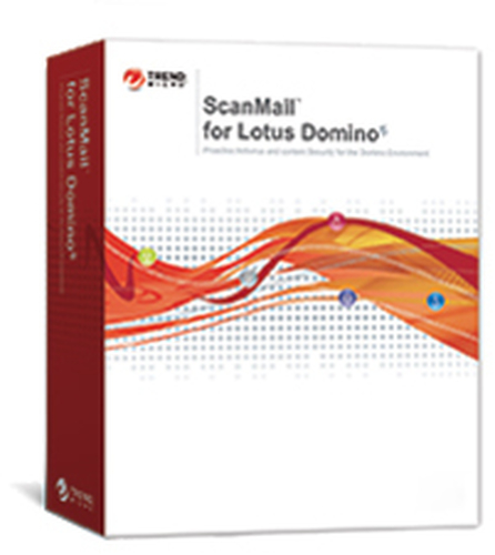 Bild von Trend Micro ScanMail Suite f/IBM Lotus Domino, Linux, RNW, 1Y, 251-500u, ENG Erneuerung Englisch 1 Jahr(e)