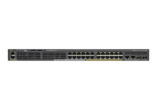 Bild von Cisco Catalyst WS-C2960X-24PSQ-L Netzwerk-Switch Managed L2 Gigabit Ethernet (10/100/1000) Power over Ethernet (PoE) Schwarz