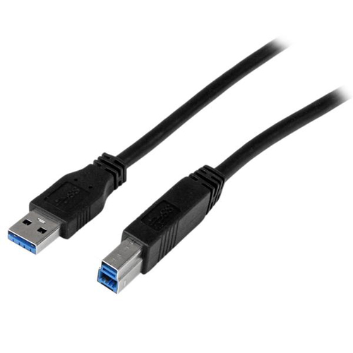 Bild von StarTech.com 2m zertifiziertes USB 3.0 SuperSpeed Kabel A auf B - Schwarz