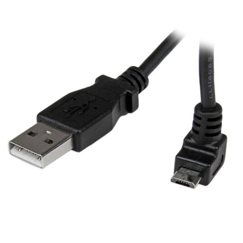 Bild von StarTech.com 1m USB 2.0 A auf Micro USB B Kabel aufwärtsgewinkelt -Schwarz