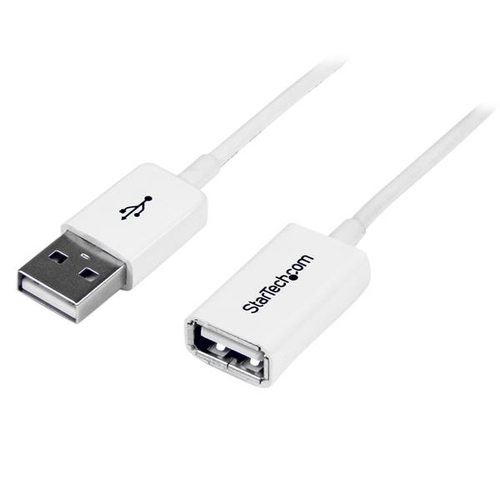 Bild von StarTech.com 1m USB 2.0 Verlängerungskabel A auf A - Stecker/Buchse - Weiß