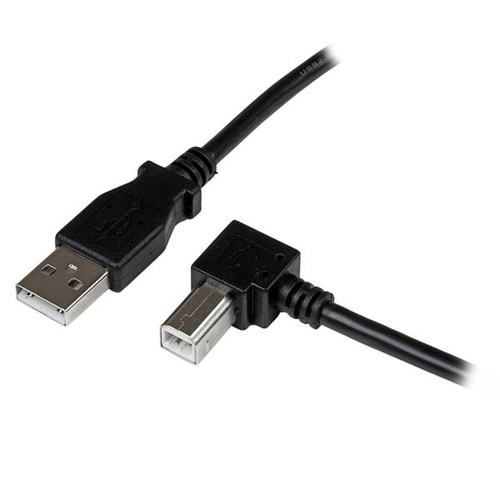 Bild von StarTech.com 1m USB 2.0 A auf B Kabel rechts gewinkelt - St/St