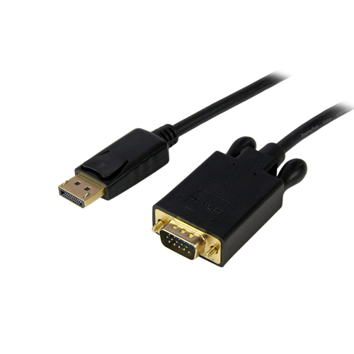 Bild von StarTech.com DisplayPort auf VGA Kabel 4,5m (Stecker/Stecker) - DP zu VGA Kabel Adapter - Schwarz