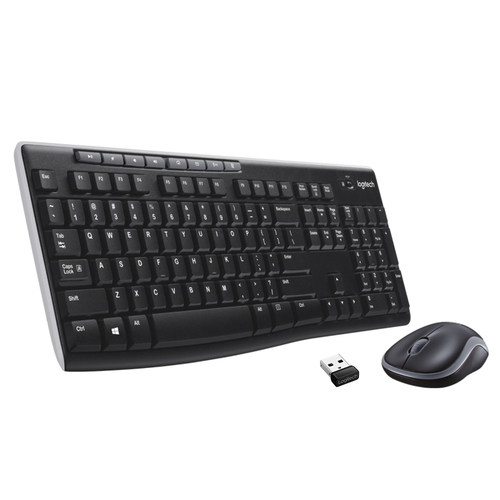 Bild von Logitech Wireless Combo MK270 Tastatur Maus enthalten Haus RF Wireless QWERTY US International Schwarz, Silber