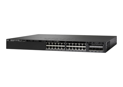 Bild von Cisco Catalyst WS-C3650-24PD-L Netzwerk-Switch Managed L3 Gigabit Ethernet (10/100/1000) Power over Ethernet (PoE) 1U Schwarz