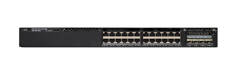 Bild von Cisco Catalyst WS-C3650-24PS-E Netzwerk-Switch Managed L3 Gigabit Ethernet (10/100/1000) Power over Ethernet (PoE) 1U Schwarz