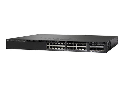 Bild von Cisco Catalyst WS-C3650-24TD-L Netzwerk-Switch Managed L3 Gigabit Ethernet (10/100/1000) 1U Schwarz