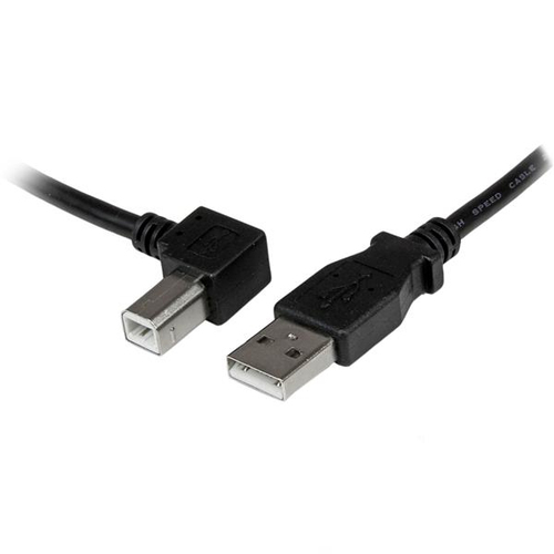 Bild von StarTech.com 2m USB 2.0 A auf B Kabel links gewinkelt - St/St