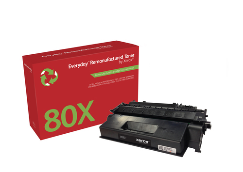 Bild von Everyday ™ Mono wiederaufbereiteter Toner von Xerox, kompatibel mit HP 80X (CF280X), High capacity