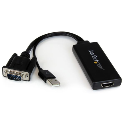 Bild von StarTech.com VGA auf HDMI Adapter mit USB-Audio & -Stromversorgung – Mobiler VGA auf HDMI-Konverter – 1080p