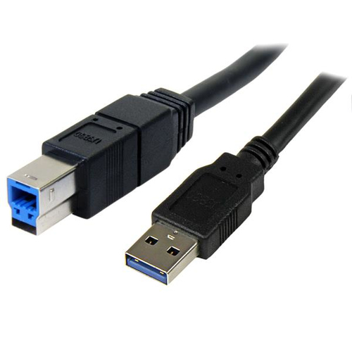 Bild von StarTech.com 3m schwarzes SuperSpeed USB 3.0 A auf B Kabel - St/St