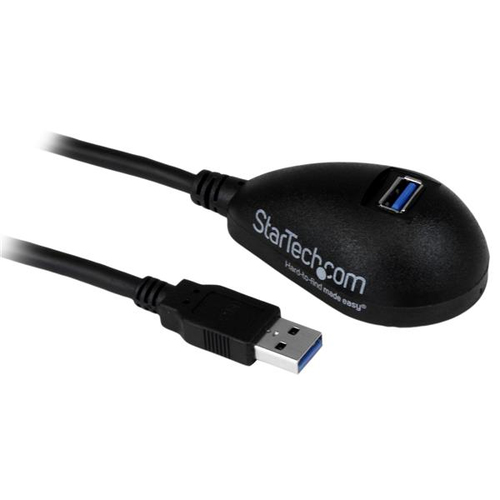 Bild von StarTech.com 1,5m SuperSpeed USB 3.0 Desktop Verlängerungskabel - Stecker / Buchse - Schwarz