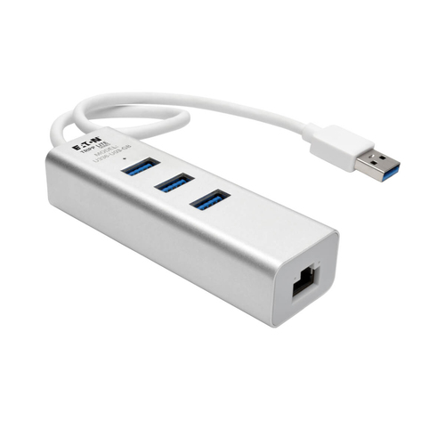 EATON TRIPPLITE USB 3.0 SuperSpeed to Gigabit Ethernet NIC Network Adapter with 3 Port USB 3.0 Hub