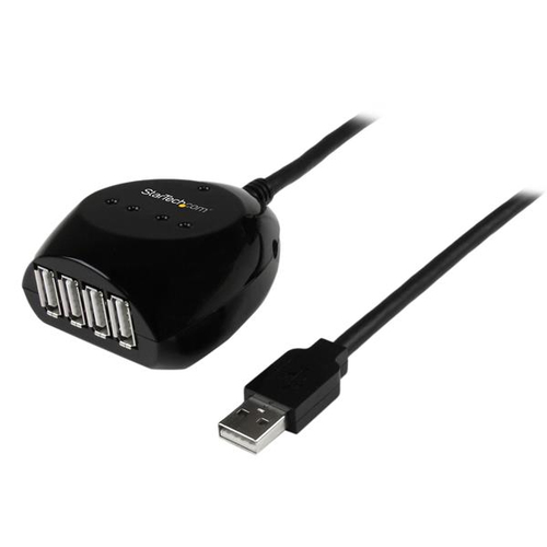 Bild von StarTech.com 15m USB 2.0 Kabel aktiv mit 4 Port USB Hub