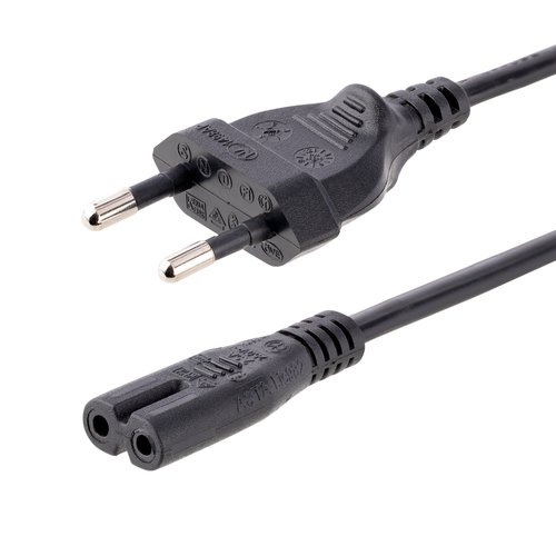 Bild von StarTech.com 1 m Laptop Ladekabel, EU Stecker auf C7, 2,5A 250V, 18AWG, Laptop Ersatzkabel, Drucker Stromkabel, Laptop Stromkabel/Netztkabel - UL gelistet