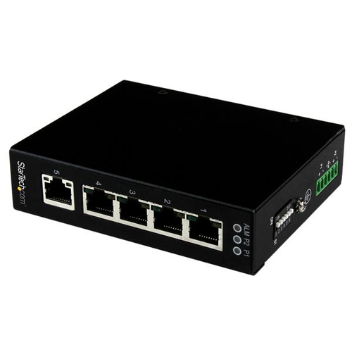 Bild von StarTech.com 5 Port Unmanaged Industrieller Gigabit Ethernet Switch - Hutschienen- / Wandmontierbar