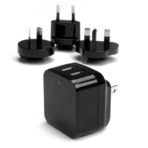 Bild von StarTech.com 2 Port USB Ladegerät / Netzteil - 2-fach Ladestecker 17 Watt / 3.4 Amp - Reiseladegerät