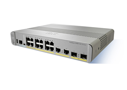 Bild von Cisco WS-C3560CX-8PC-S Netzwerk-Switch Managed Gigabit Ethernet (10/100/1000) Power over Ethernet (PoE) Weiß