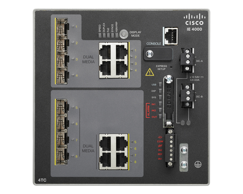 Bild von Cisco IE-4000-4TC4G-E Netzwerk-Switch Managed L2/L3 Gigabit Ethernet (10/100/1000) Schwarz