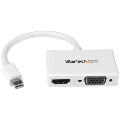 Bild von StarTech.com Reise A/V Adapter: 2-in-1 Mini DisplayPort auf HDMI oder VGA Konverter - Weiß