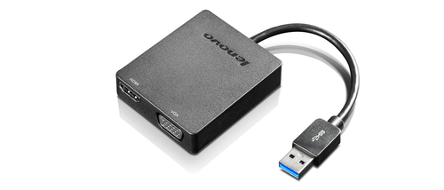Bild von Lenovo Universal USB 3.0 to VGA/HDMI USB-Grafikadapter Schwarz