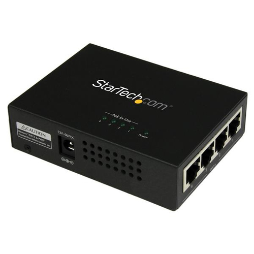 Bild von StarTech.com 4 Port Gigabit midspan - PoE+ Injektor - 802.3at/af