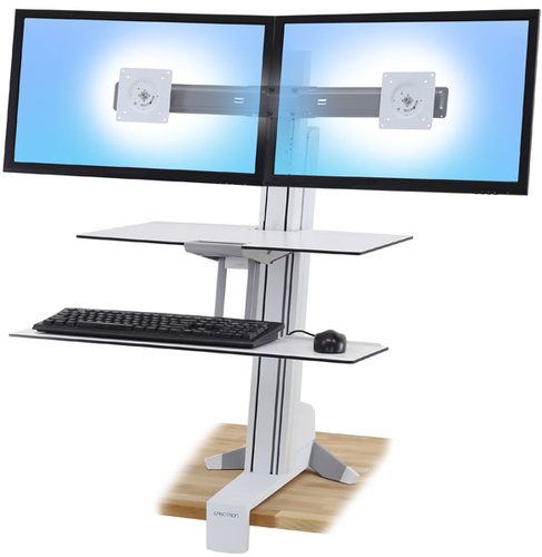 Bild von Ergotron WorkFit-S Weiß PC Multimedia-Ständer