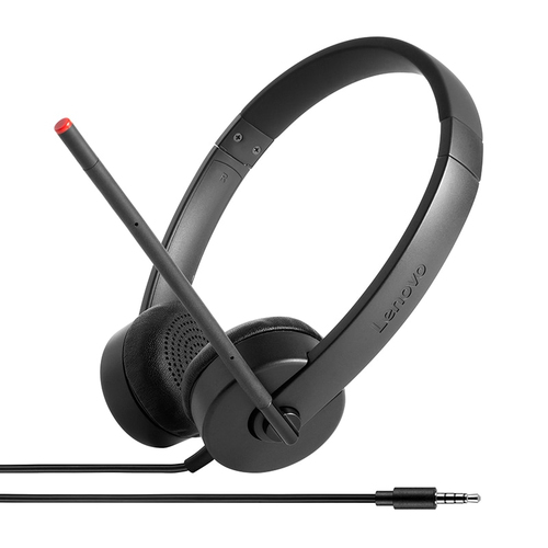 Bild von Lenovo Stereo Analog Kopfhörer Kabelgebunden Kopfband Büro/Callcenter Schwarz