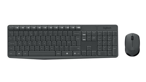 Bild von Logitech MK235 Tastatur Maus enthalten Haus USB QWERTY US International Grau