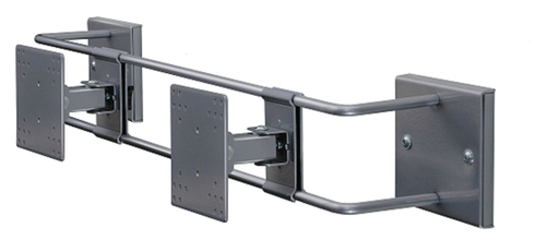 Bild von R-Go Tools R-Go Steel Double Screen Wandhalterung, verstellbar, silber