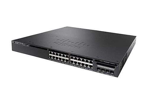 Bild von Cisco WS-C3650-24PDM-S Netzwerk-Switch Managed L3 Gigabit Ethernet (10/100/1000) Power over Ethernet (PoE) 1U Schwarz