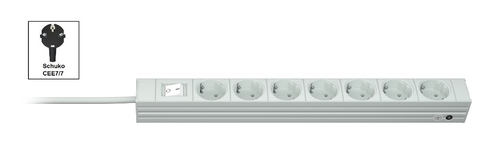 Bild von Vertiv Knürr DI-STRIP PDU, Basic, 0HE/1HE, Eingang Schuko 230 V 16 A, Ausgänge (7)Schuko